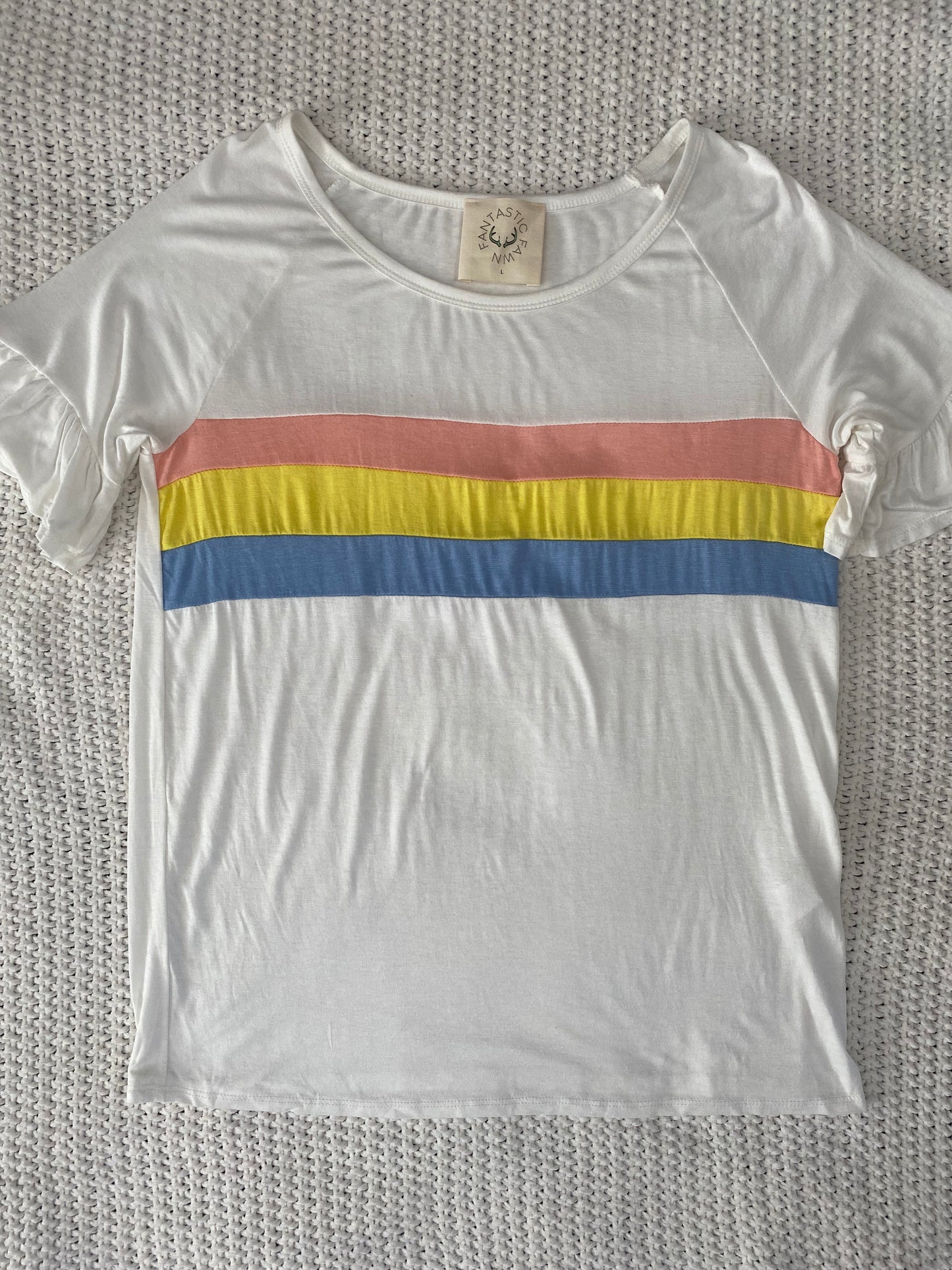 Cotton Candy Color Block Tee - final sale