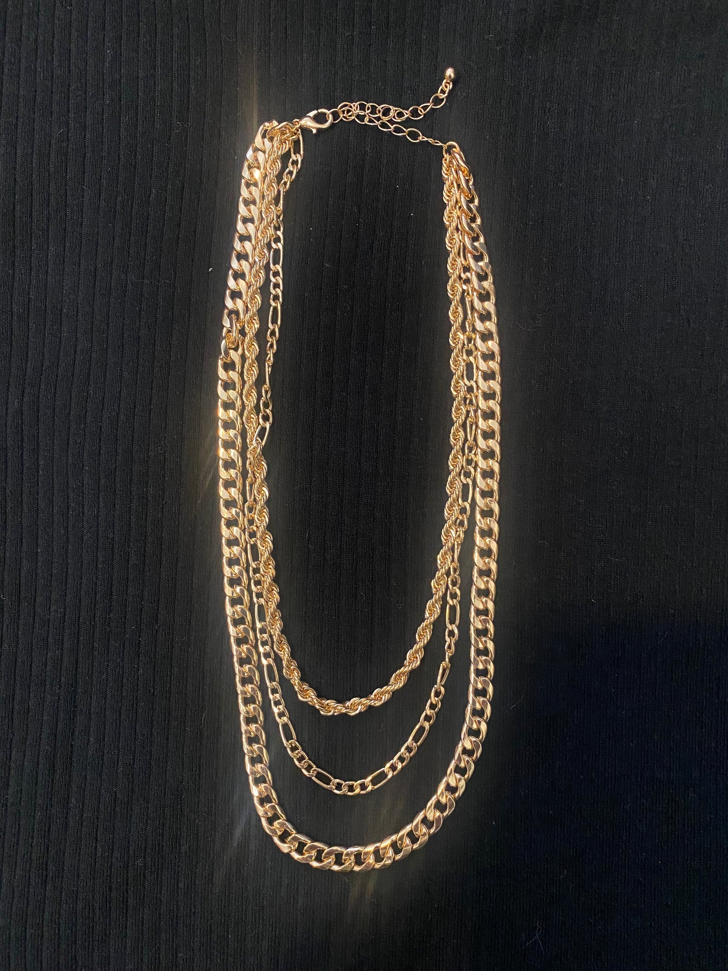 #113 - Bold Multi Rope Chain Layer Necklace