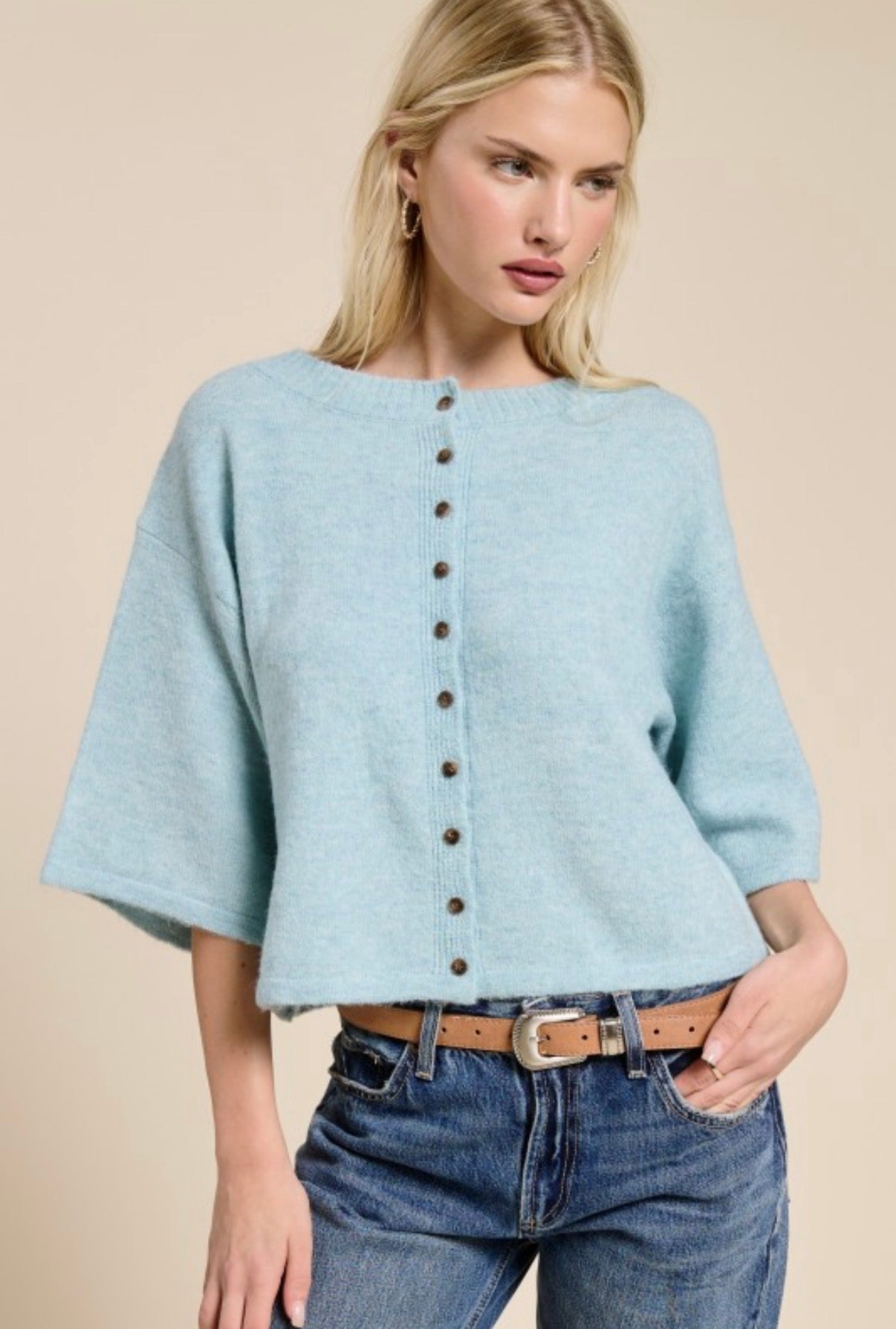 Madison Cardigan in Seafoam