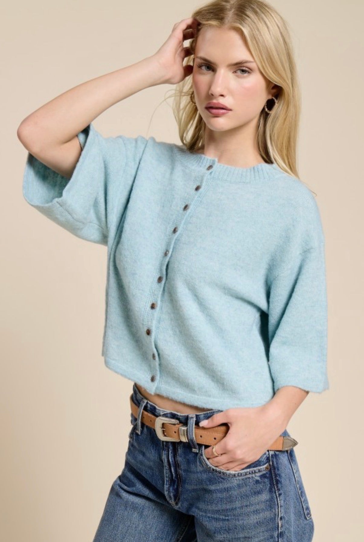 Madison Cardigan in Seafoam