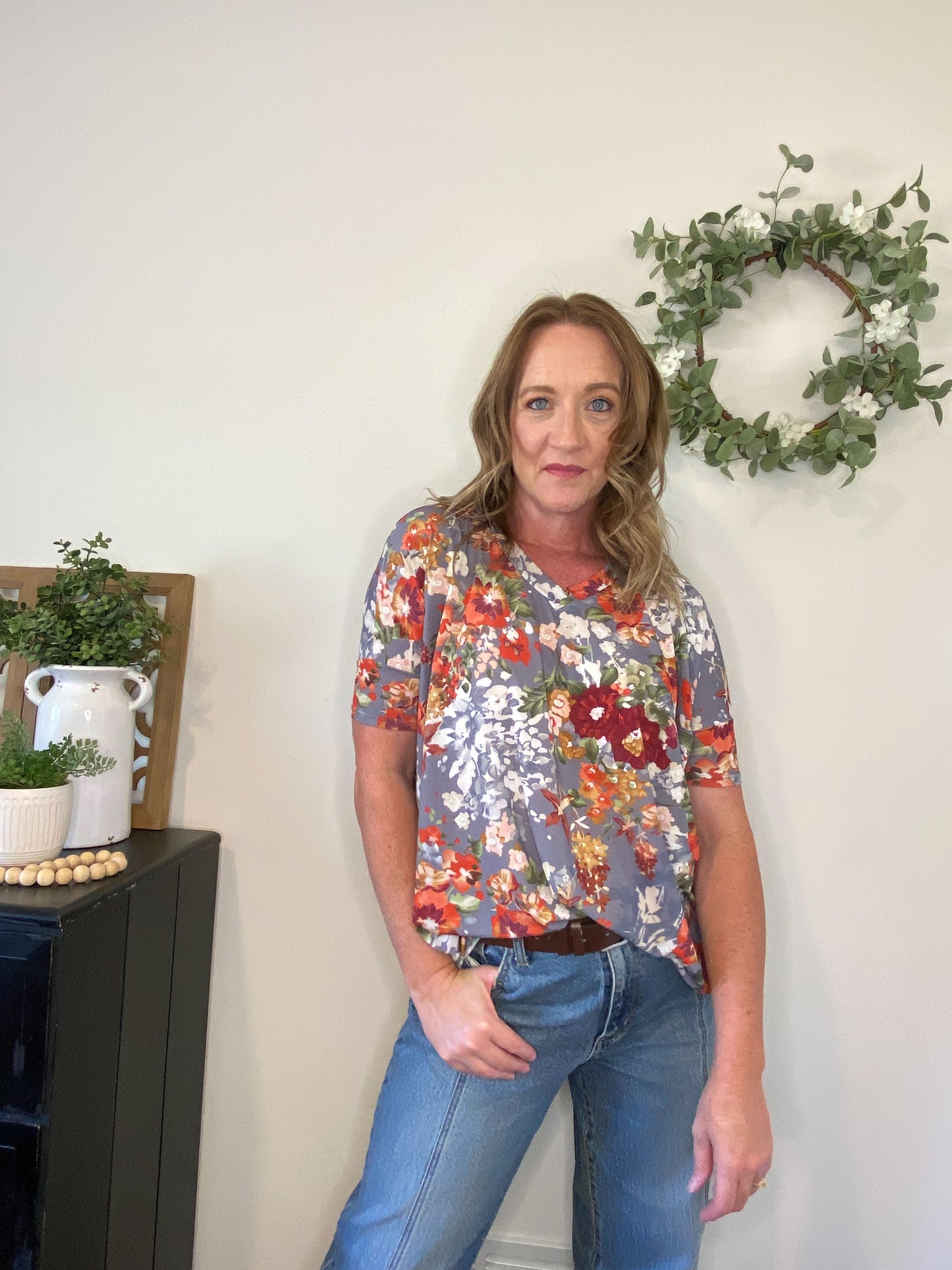 Kendra Floral V-neck