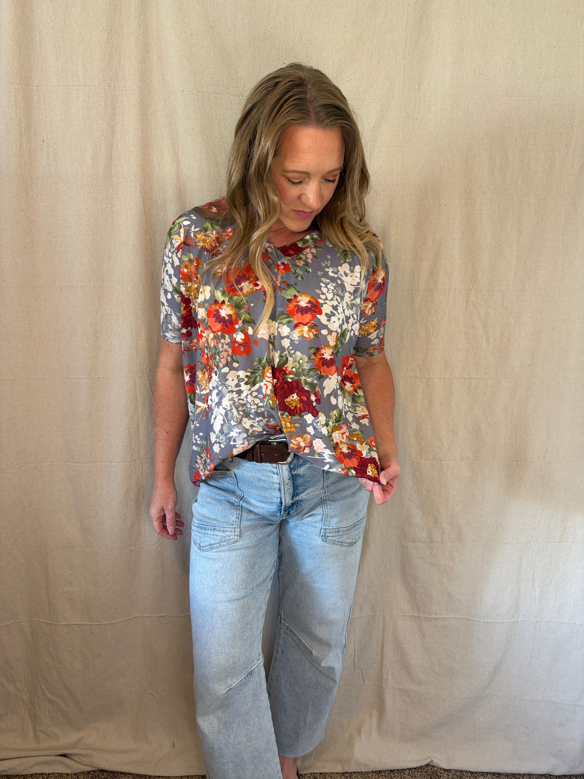 Kendra Floral V-neck
