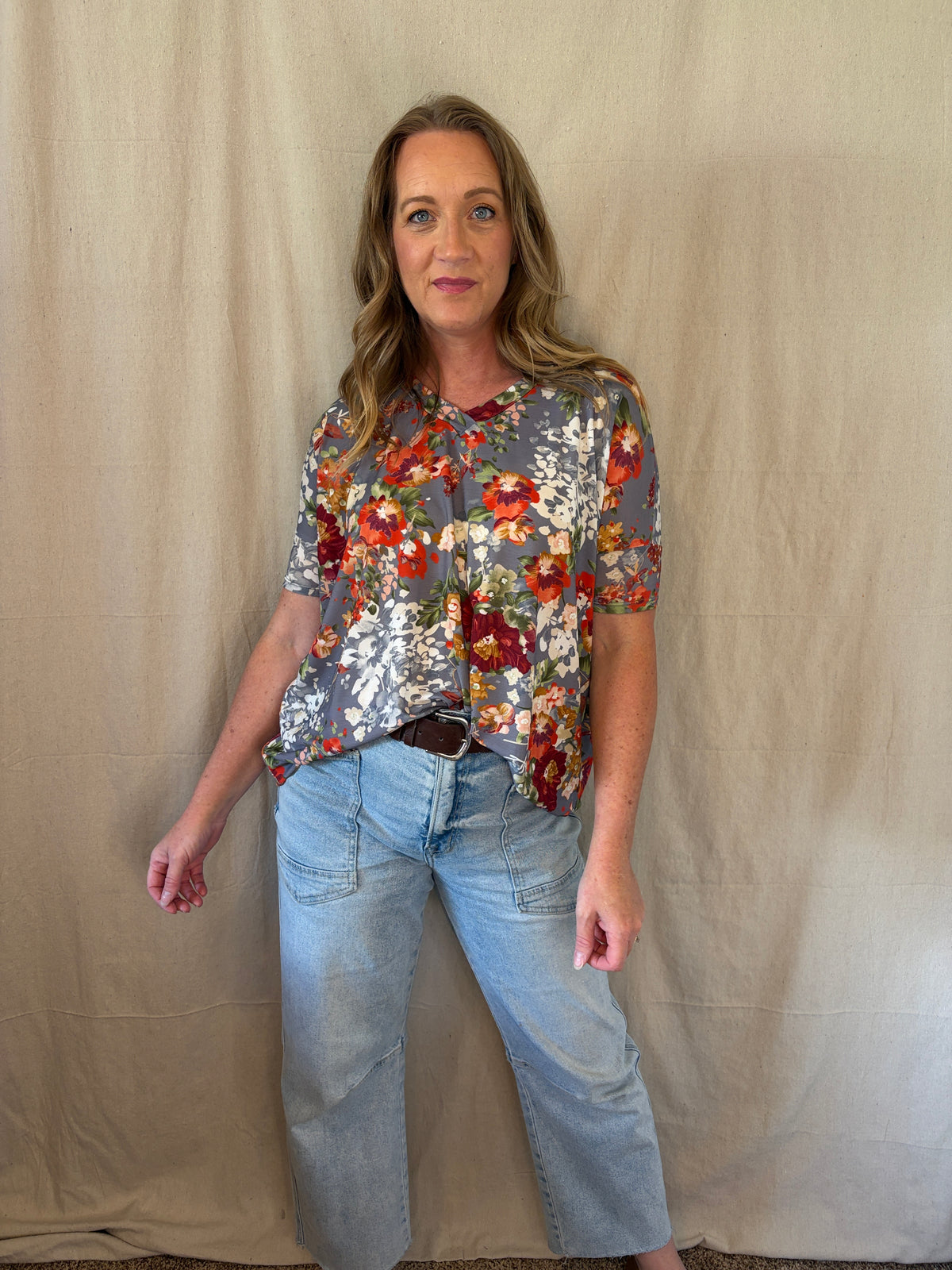 Kendra Floral V-neck