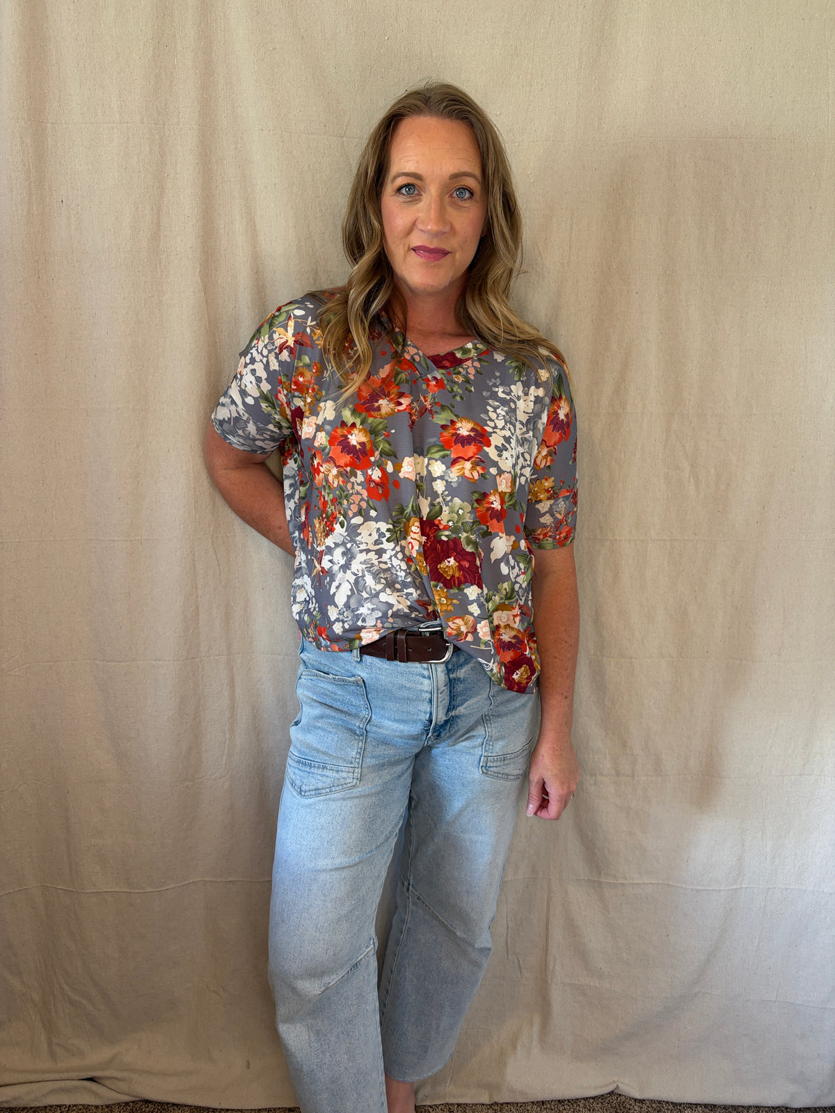 Kendra Floral V-neck