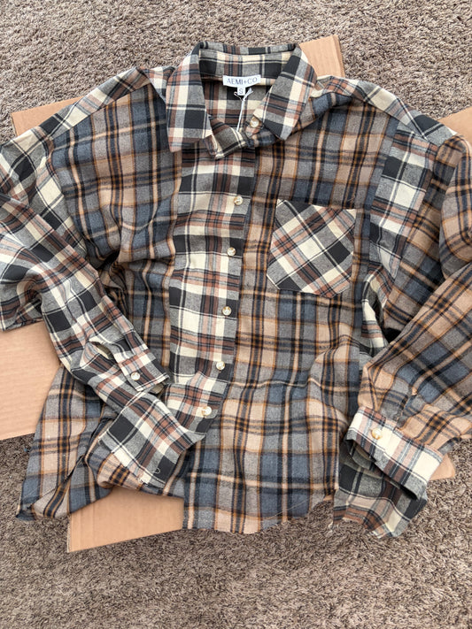 Devin Oversized Plaid Top